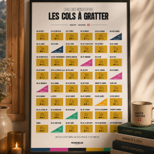 Carte des cols à gratter -  Haute-Savoie