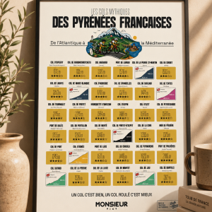 Carte des cols à gratter - Les Pyrénées françaises (pré-commande)
