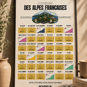 Carte des cols à gratter - Les Alpes françaises (pré-commande)